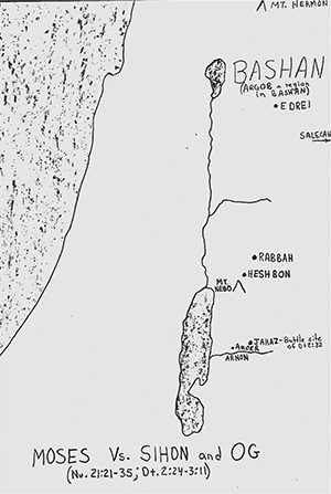 Nu. 21:21-35; Dt. 2:24-3:11 - Sihon and Og